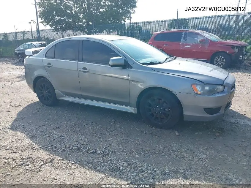 2012 Mitsubishi Lancer Se VIN: JA32V2FW0CU005812 Lot: 42623952