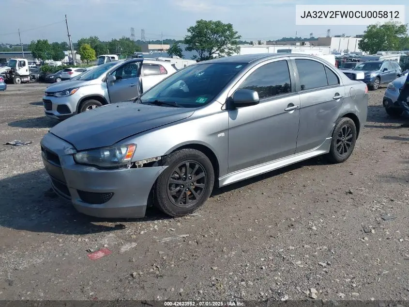 2012 Mitsubishi Lancer Se VIN: JA32V2FW0CU005812 Lot: 42623952