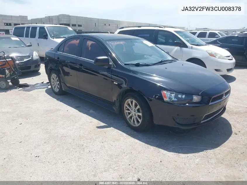 2012 Mitsubishi Lancer Se VIN: JA32V2FW3CU008378 Lot: 42811641