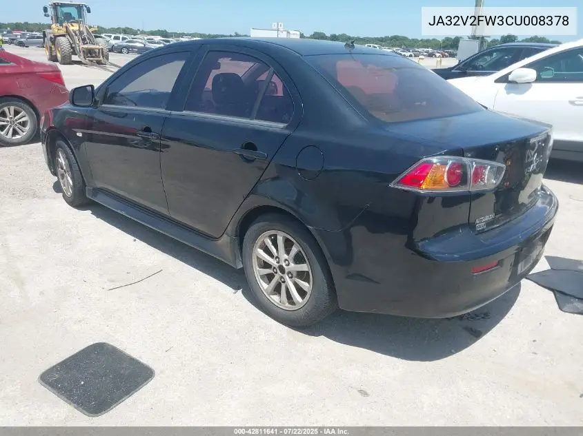 2012 Mitsubishi Lancer Se VIN: JA32V2FW3CU008378 Lot: 42811641