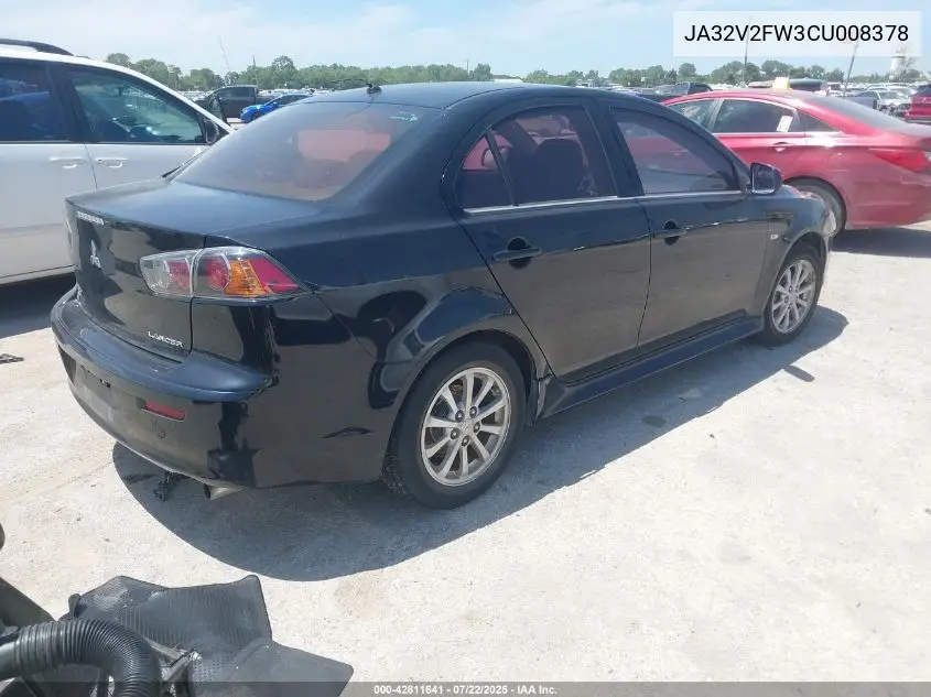 2012 Mitsubishi Lancer Se VIN: JA32V2FW3CU008378 Lot: 42811641