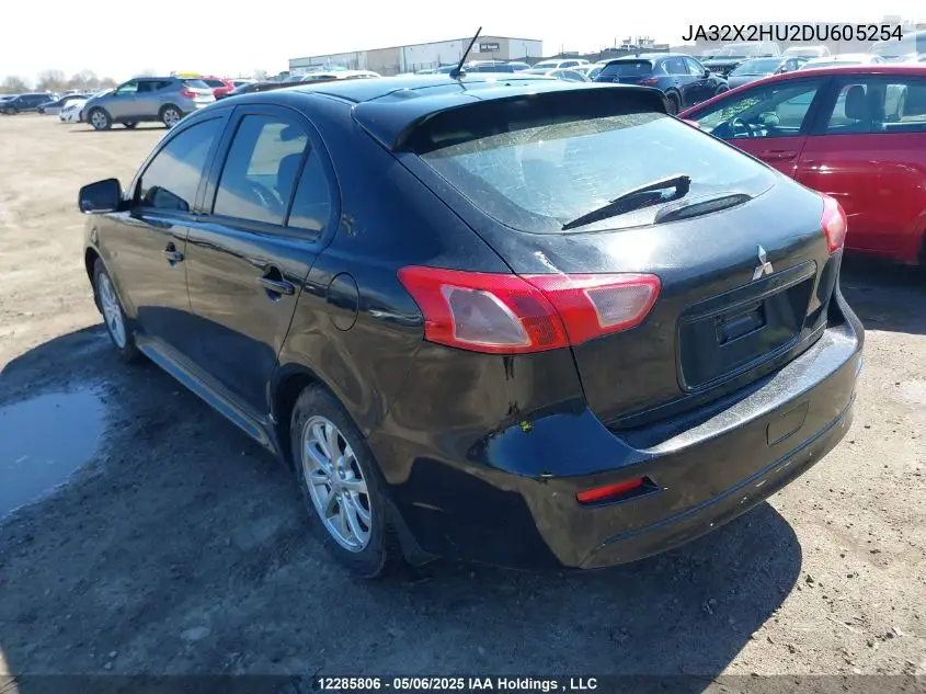 2013 Mitsubishi Lancer Sportback Se VIN: JA32X2HU2DU605254 Lot: 12285806