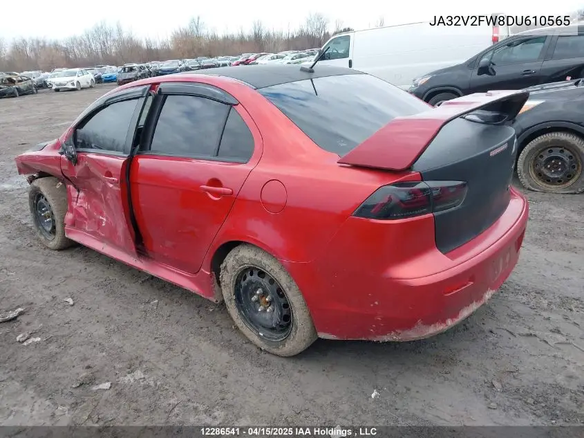 2013 Mitsubishi Lancer Gt Awc/Se Awc VIN: JA32V2FW8DU610565 Lot: 12286541