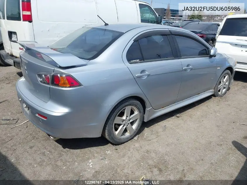 2013 Mitsubishi Lancer Es/Es Sport VIN: JA32U2FU5DU605986 Lot: 12298767