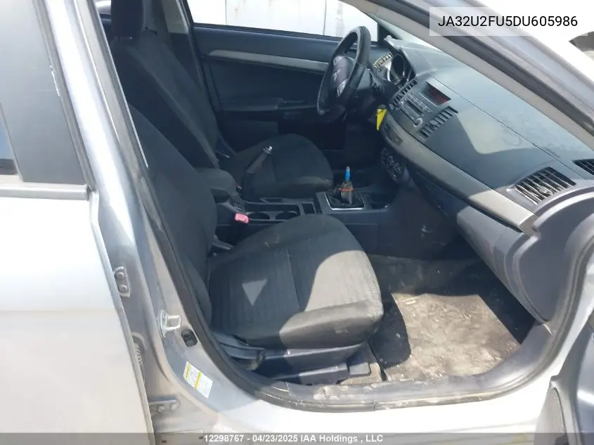 2013 Mitsubishi Lancer Es/Es Sport VIN: JA32U2FU5DU605986 Lot: 12298767