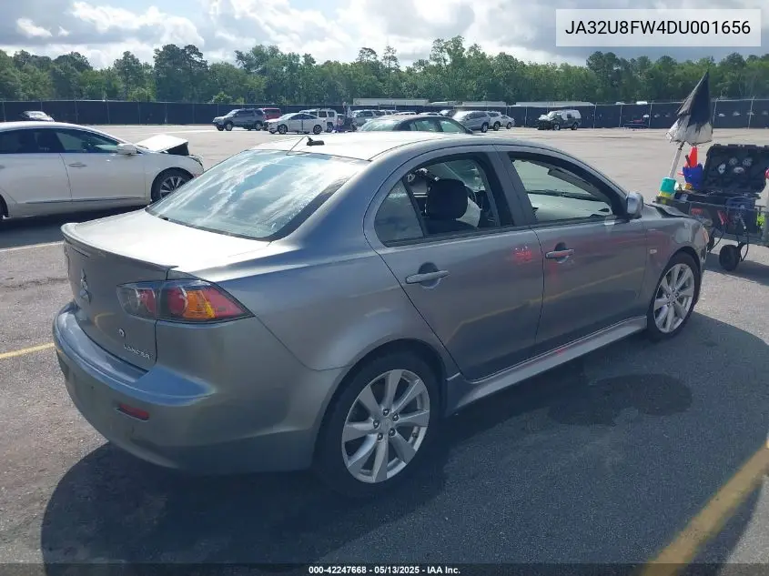 2013 Mitsubishi Lancer Gt VIN: JA32U8FW4DU001656 Lot: 42247668
