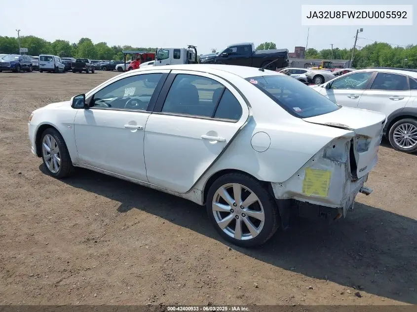 2013 Mitsubishi Lancer Gt VIN: JA32U8FW2DU005592 Lot: 42400933
