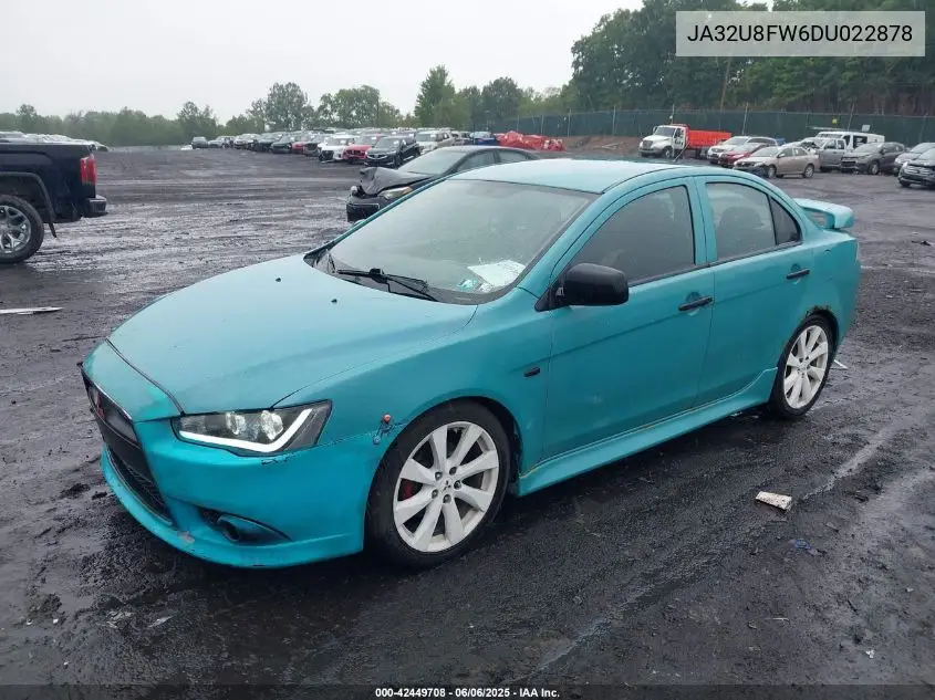 2013 Mitsubishi Lancer Gt VIN: JA32U8FW6DU022878 Lot: 42449708