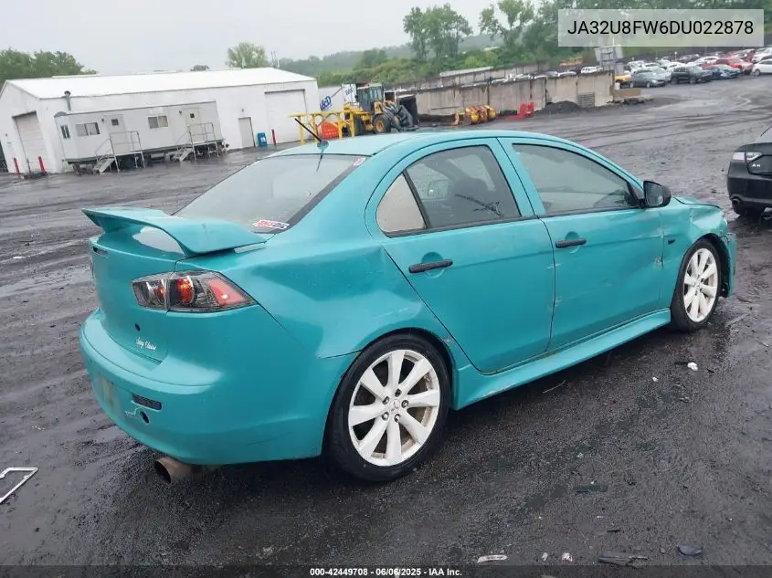 2013 Mitsubishi Lancer Gt VIN: JA32U8FW6DU022878 Lot: 42449708