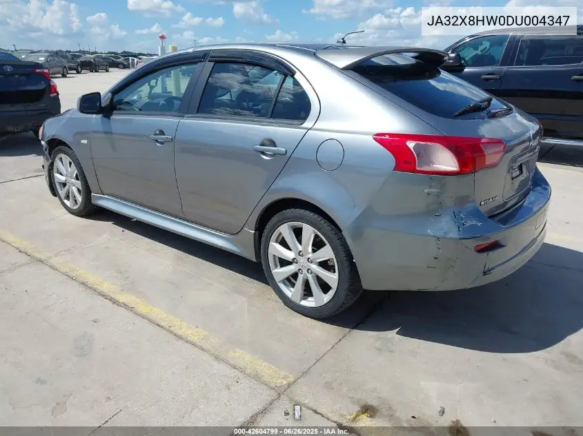 2013 Mitsubishi Lancer Sportback Gt VIN: JA32X8HW0DU004347 Lot: 42604799