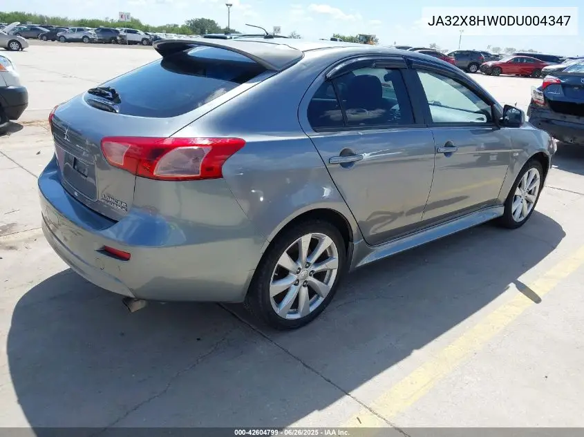 2013 Mitsubishi Lancer Sportback Gt VIN: JA32X8HW0DU004347 Lot: 42604799