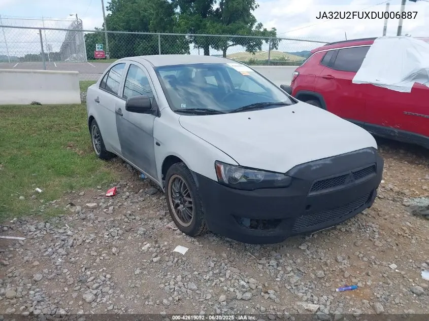 2013 Mitsubishi Lancer Es VIN: JA32U2FUXDU006887 Lot: 42619092