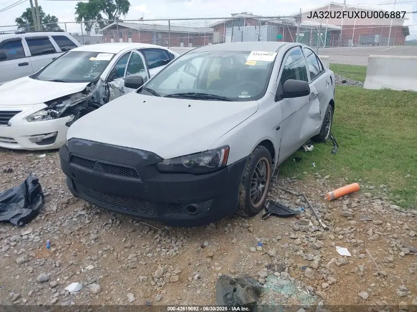 2013 Mitsubishi Lancer Es VIN: JA32U2FUXDU006887 Lot: 42619092