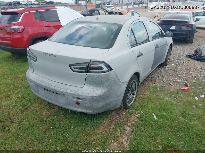 2013 Mitsubishi Lancer Es VIN: JA32U2FUXDU006887 Lot: 42619092