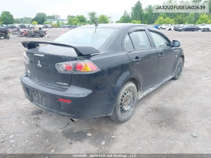 2014 Mitsubishi Lancer VIN: JA32U2FU0EU602639 Lot: 12330385