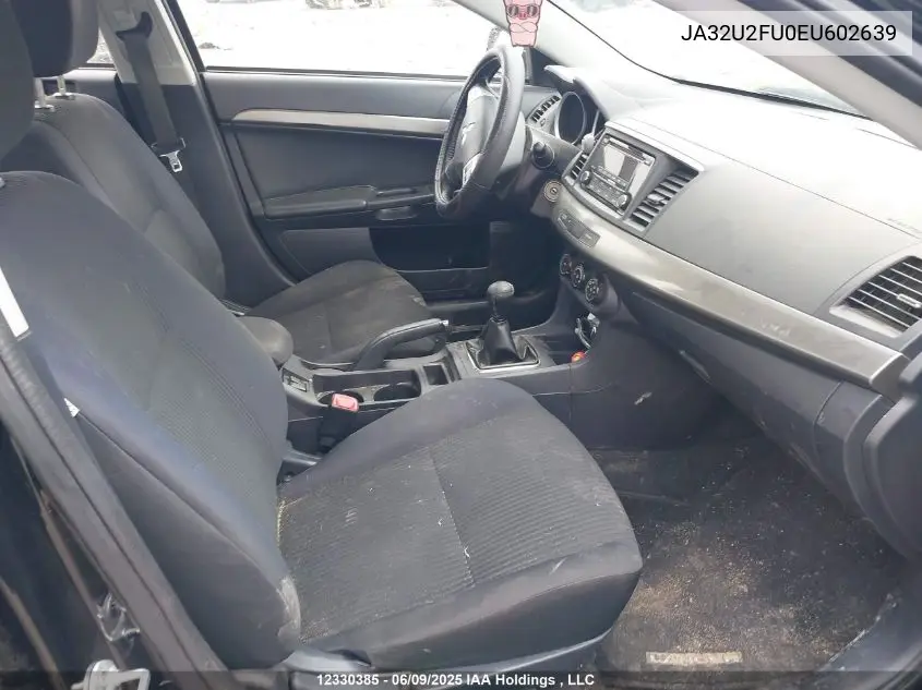 2014 Mitsubishi Lancer VIN: JA32U2FU0EU602639 Lot: 12330385