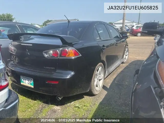 2014 Mitsubishi Lancer Se VIN: JA32U2FU1EU605825 Lot: 20214686