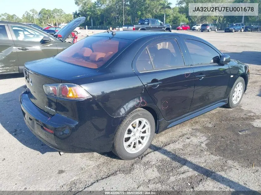2014 Mitsubishi Lancer Es VIN: JA32U2FU7EU001678 Lot: 42200773