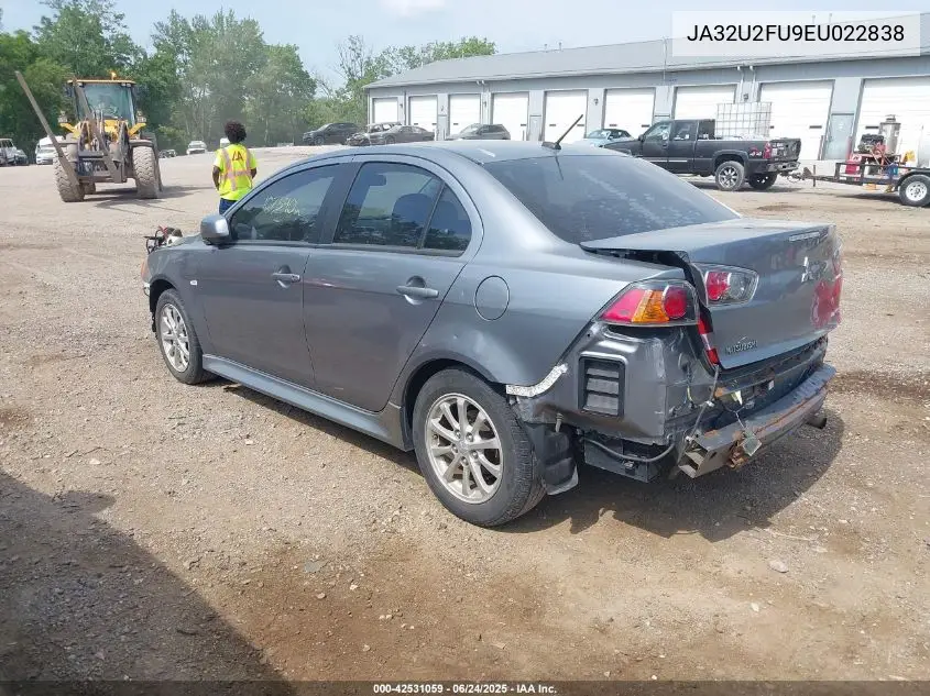 2014 Mitsubishi Lancer Es VIN: JA32U2FU9EU022838 Lot: 42531059
