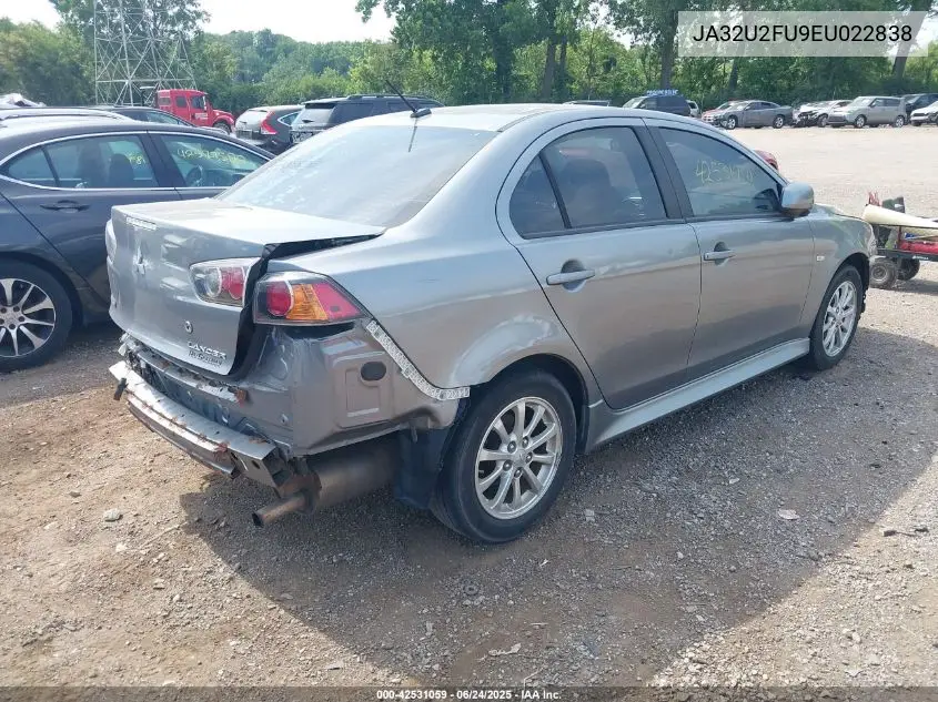 2014 Mitsubishi Lancer Es VIN: JA32U2FU9EU022838 Lot: 42531059