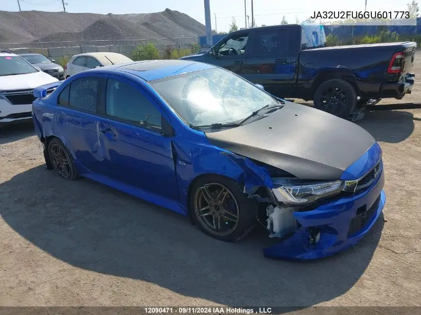 2016 Mitsubishi Lancer VIN: JA32U2FU6GU601773 Lot: 12090471
