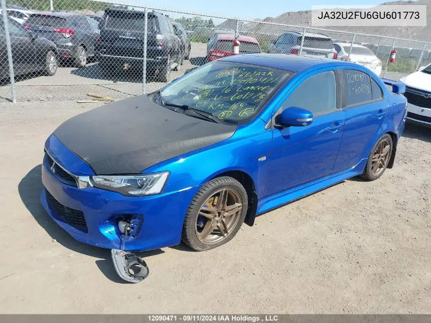 2016 Mitsubishi Lancer VIN: JA32U2FU6GU601773 Lot: 12090471