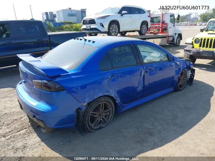 2016 Mitsubishi Lancer VIN: JA32U2FU6GU601773 Lot: 12090471