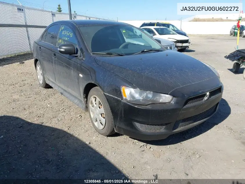2016 Mitsubishi Lancer Es/Se Ltd VIN: JA32U2FU0GU602272 Lot: 12305845