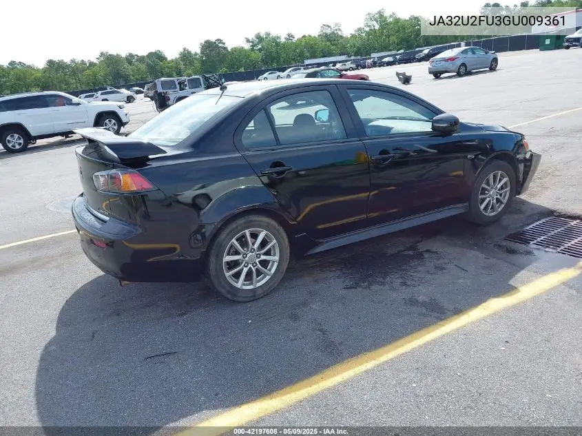 2016 Mitsubishi Lancer Es VIN: JA32U2FU3GU009361 Lot: 42197608