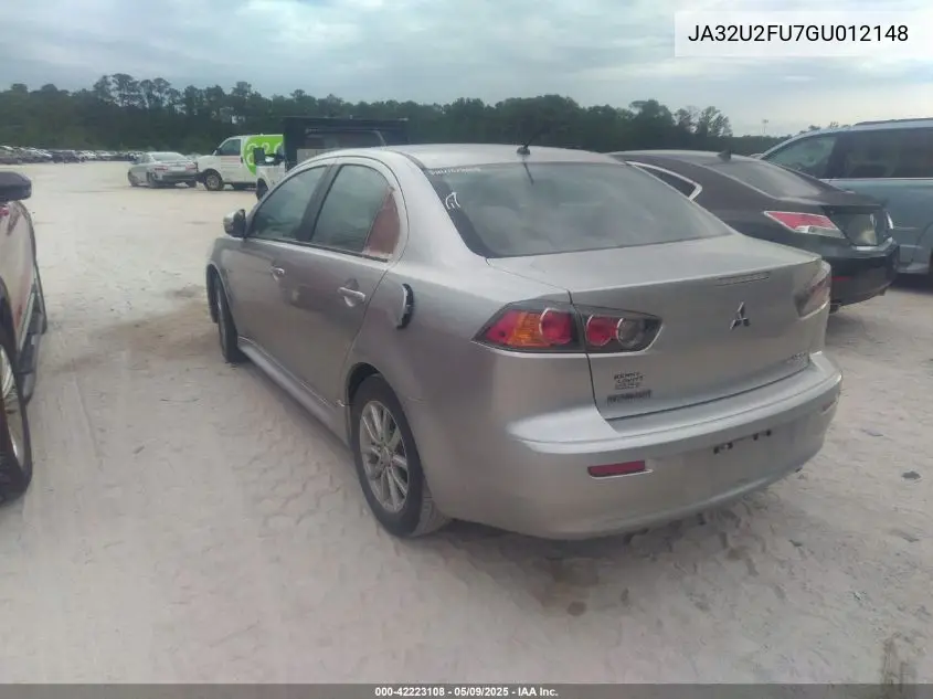 2016 Mitsubishi Lancer Es VIN: JA32U2FU7GU012148 Lot: 42223108