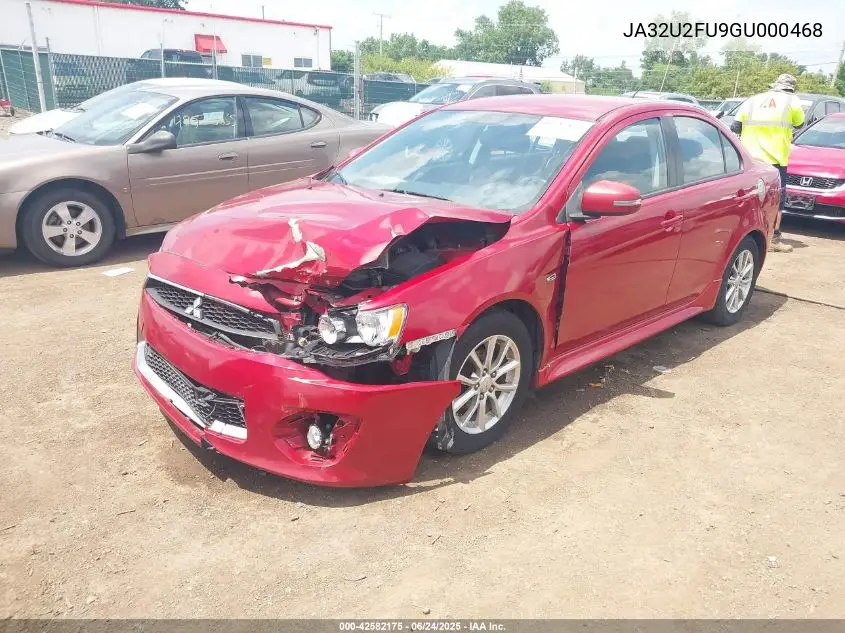 2016 Mitsubishi Lancer Es VIN: JA32U2FU9GU000468 Lot: 42582175
