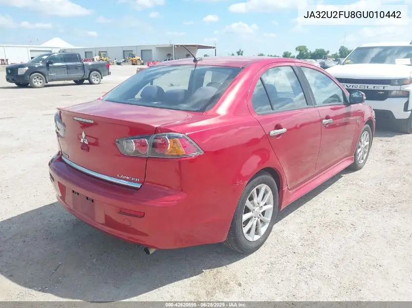 2016 Mitsubishi Lancer Es VIN: JA32U2FU8GU010442 Lot: 42620595