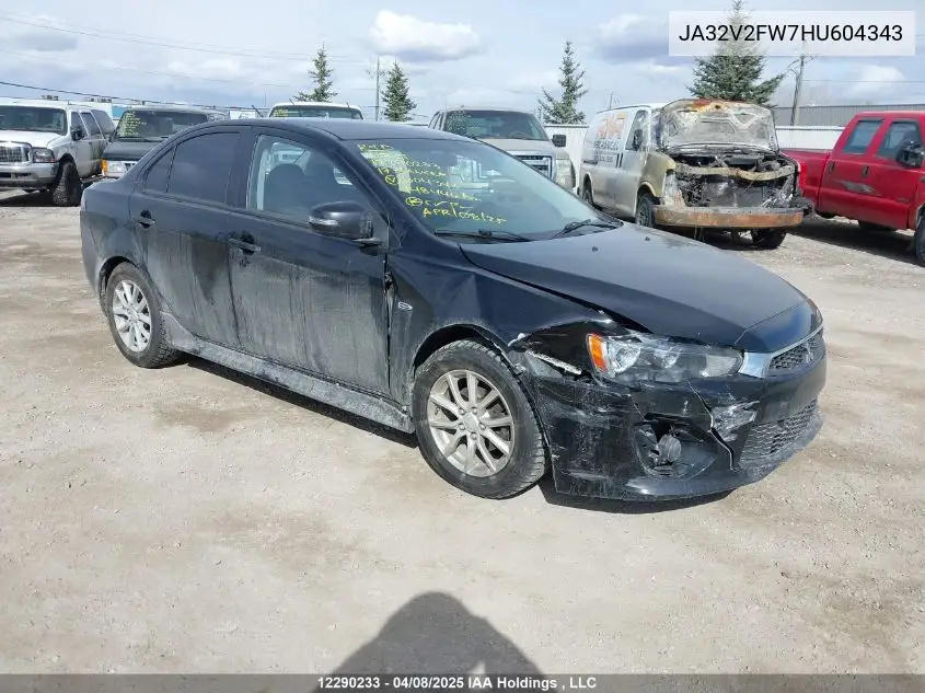 2017 Mitsubishi Lancer Es/Se/Sel VIN: JA32V2FW7HU604343 Lot: 12290233