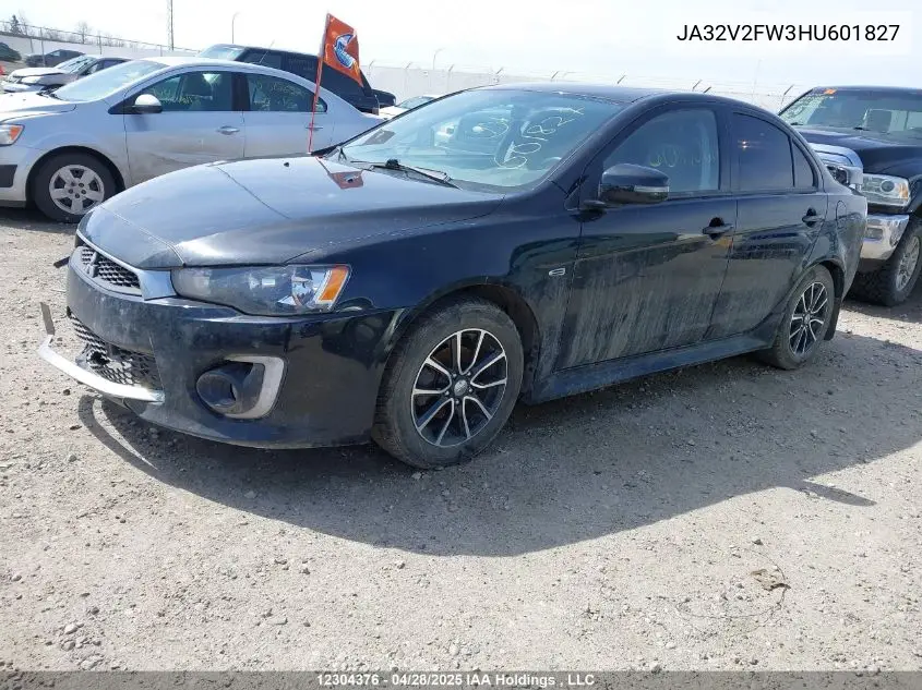 2017 Mitsubishi Lancer Es/Gts/Se Anniversary Edition/Se Black Edition/Se Ltd VIN: JA32V2FW3HU601827 Lot: 12304376
