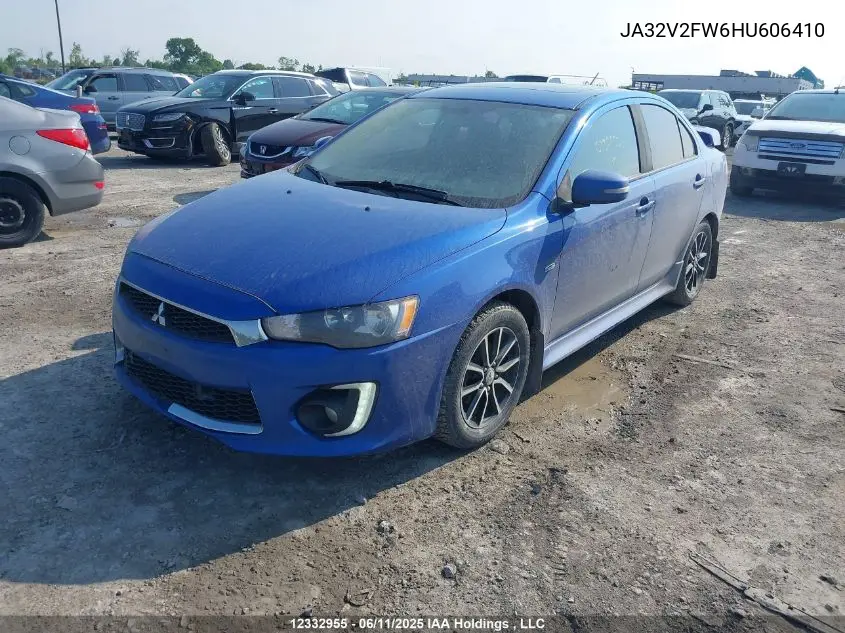 2017 Mitsubishi Lancer Es/Gts/Se Anniversary Edition/Se Black Edition/Se Ltd VIN: JA32V2FW6HU606410 Lot: 12332955