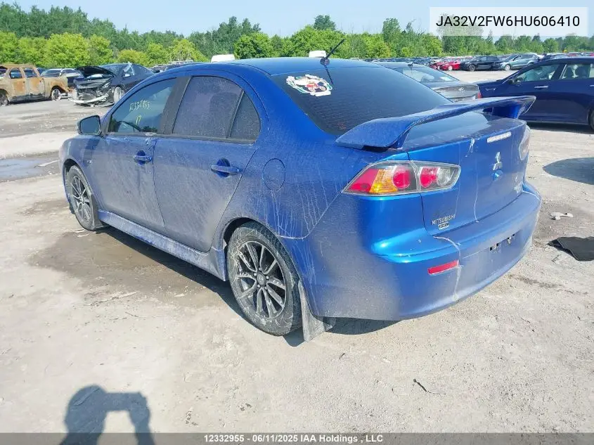 2017 Mitsubishi Lancer Es/Gts/Se Anniversary Edition/Se Black Edition/Se Ltd VIN: JA32V2FW6HU606410 Lot: 12332955