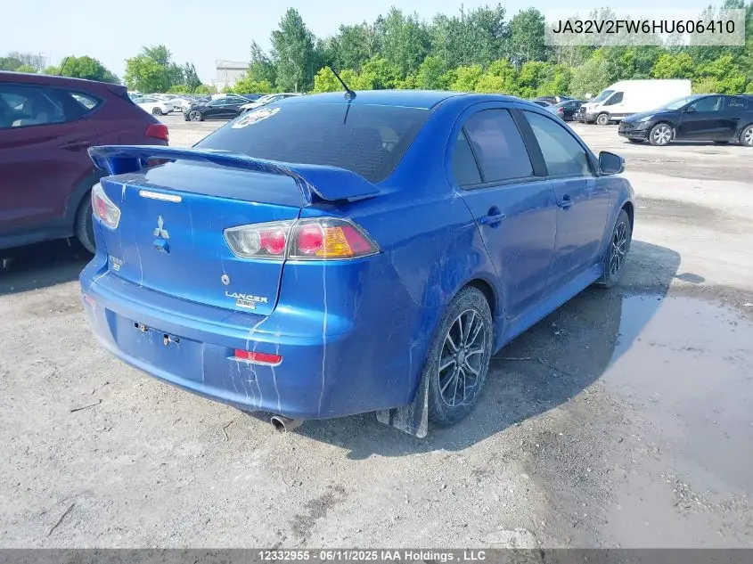 2017 Mitsubishi Lancer Es/Gts/Se Anniversary Edition/Se Black Edition/Se Ltd VIN: JA32V2FW6HU606410 Lot: 12332955