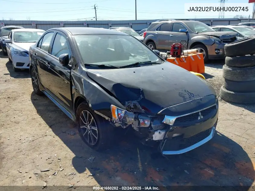 2017 Mitsubishi Lancer Es VIN: JA32U2FU6HU002745 Lot: 41650282