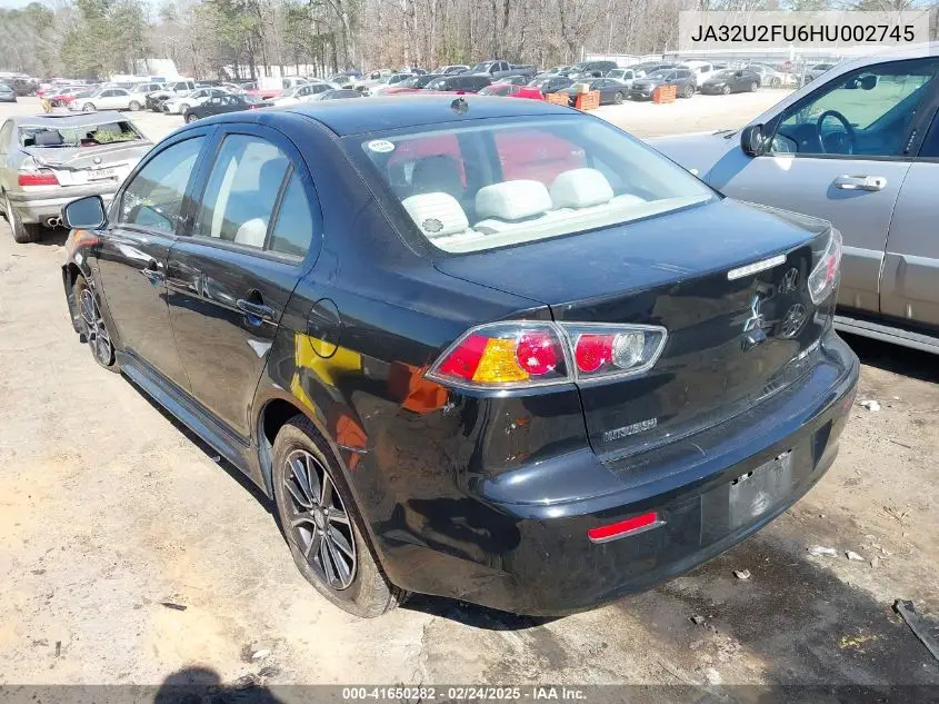 2017 Mitsubishi Lancer Es VIN: JA32U2FU6HU002745 Lot: 41650282