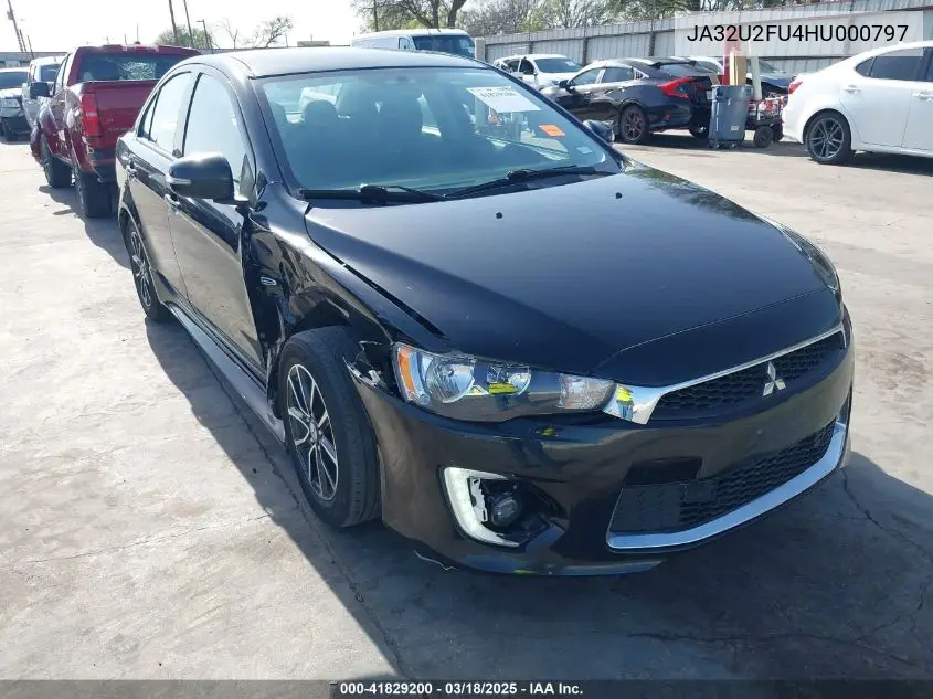 2017 Mitsubishi Lancer Es VIN: JA32U2FU4HU000797 Lot: 41829200