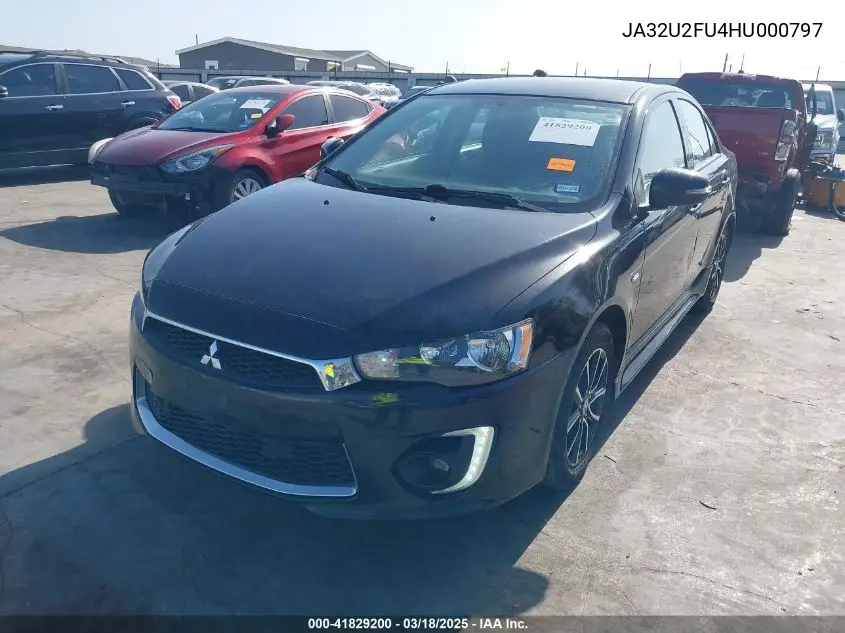 2017 Mitsubishi Lancer Es VIN: JA32U2FU4HU000797 Lot: 41829200