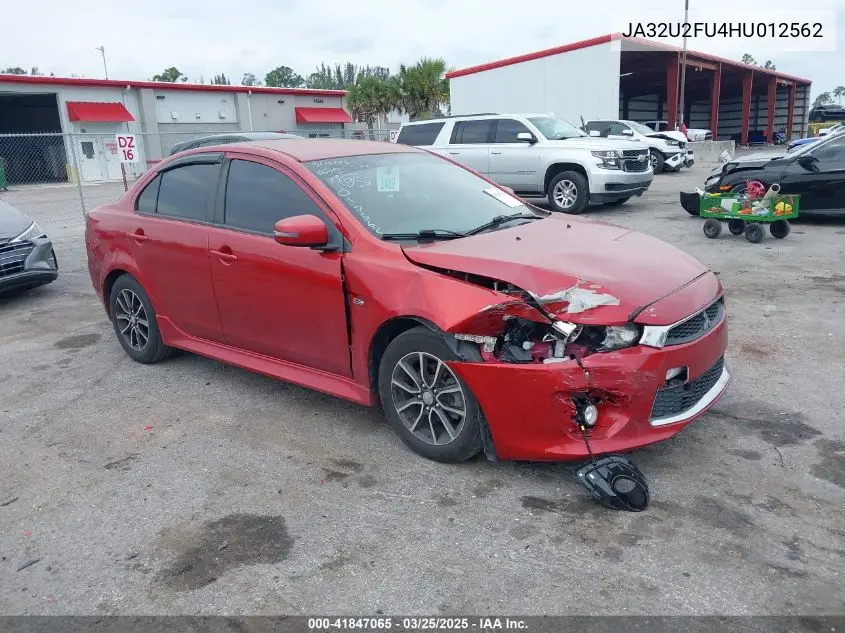 2017 Mitsubishi Lancer Es VIN: JA32U2FU4HU012562 Lot: 41847065