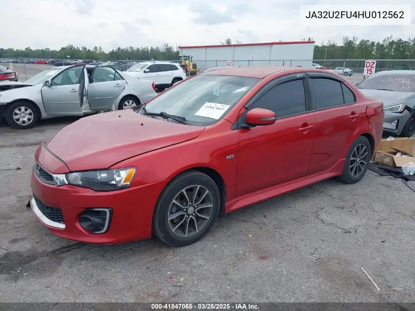 2017 Mitsubishi Lancer Es VIN: JA32U2FU4HU012562 Lot: 41847065