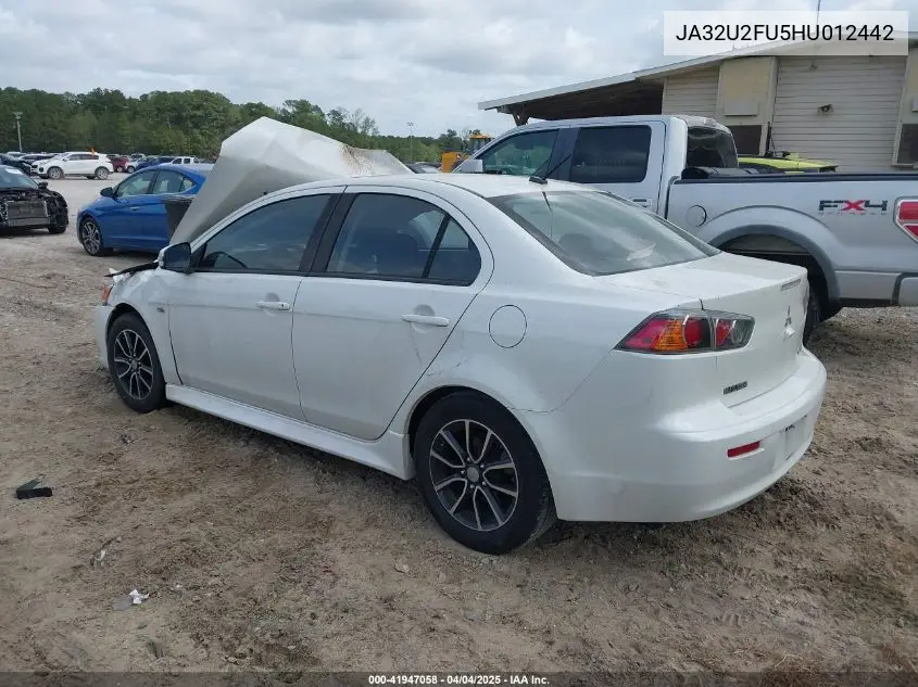 2017 Mitsubishi Lancer Es VIN: JA32U2FU5HU012442 Lot: 41947058