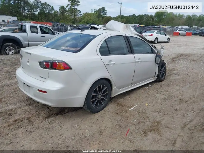 2017 Mitsubishi Lancer Es VIN: JA32U2FU5HU012442 Lot: 41947058
