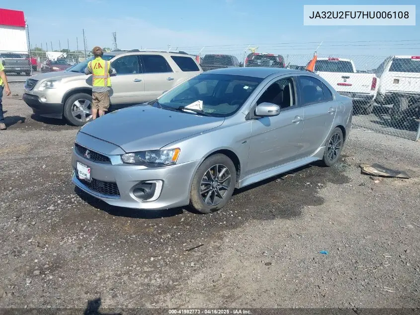 2017 Mitsubishi Lancer Es VIN: JA32U2FU7HU006108 Lot: 41982773