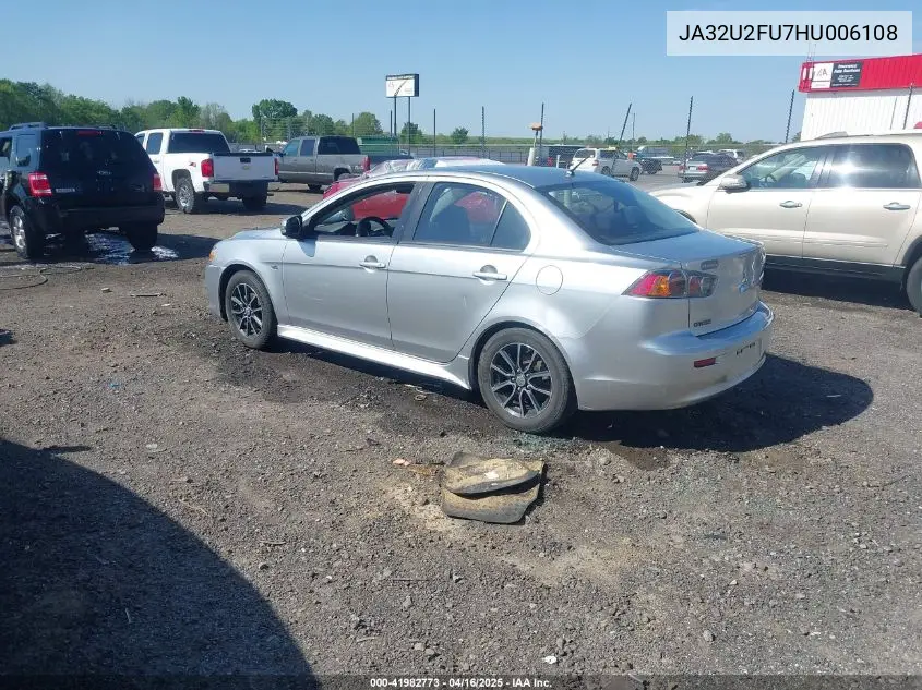 2017 Mitsubishi Lancer Es VIN: JA32U2FU7HU006108 Lot: 41982773