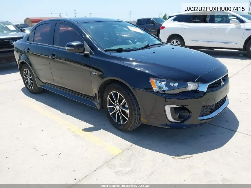 2017 Mitsubishi Lancer Es/Le VIN: JA32U2FUXHU007415 Lot: 41988810