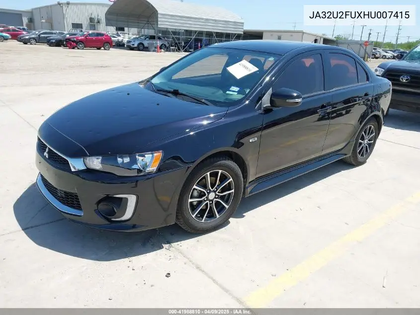 2017 Mitsubishi Lancer Es/Le VIN: JA32U2FUXHU007415 Lot: 41988810
