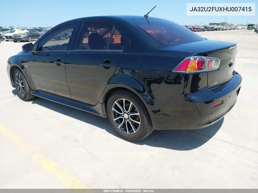 2017 Mitsubishi Lancer Es/Le VIN: JA32U2FUXHU007415 Lot: 41988810